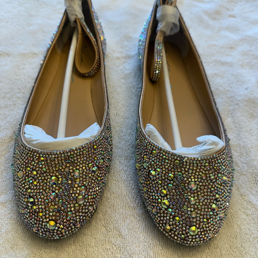 Betsey Johnson Multicolor Rhinestone Flats. 8.5M